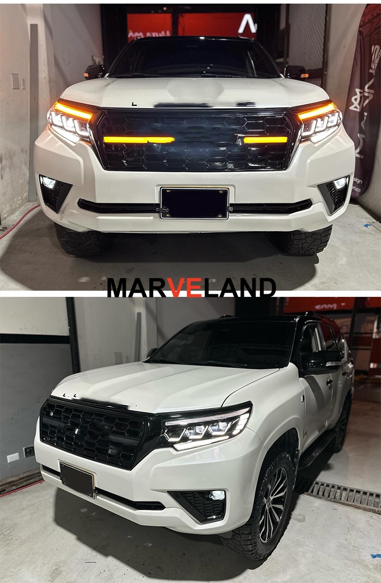 head lamp chrome prado 2018