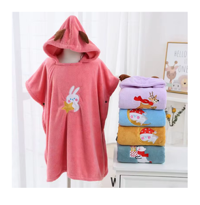 Albornoz con Capucha para Bebés, a Prueba de Niños, de Microfibra con Estampado Animal, Super Absorbente y de Secado Rápido, con Logotipo Personalizado, Alta Calidad, Venta al Por Mayor - Product Image 1