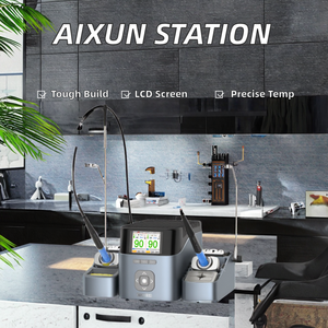 สถานีบัดกรีดิจิตอล AIXUN T420D <span class=keywords><strong>Goot</strong></span> สำหรับซ่อมโทรศัพท์มือถือ พร้อมหัวแร้งแบบตรง ความแม่นยำ 2C 220V/50Hz สีดำ - Product Image 3