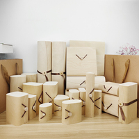 Boîte d'emballage en placage de bois fait main en écorce de bouleau souple personnalisée pour cadeau