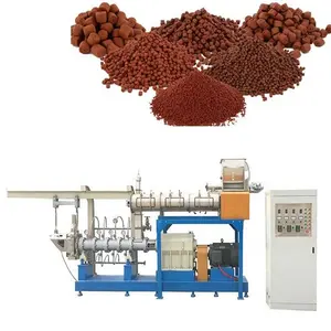 floating fish feed pellet making machine extruder manufacturing automation dry wet type fish food production line