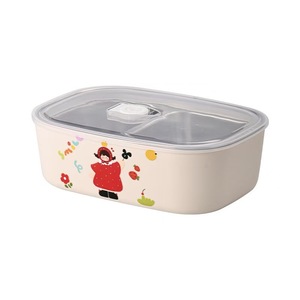 304 Stainless Steel Divided Bento <b>Box</b> <b>With</b> Cute Cartoon Print Leakproof <b>Lunch</b> Container For Office School - Product Image 6