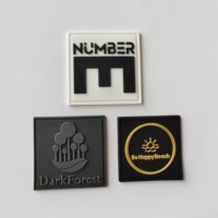 ZT-patchs de vêtement en silicone de marque personnalisés étiquette de logo personnalisé vêtements en caoutchouc PVC souple étiquette en silicone