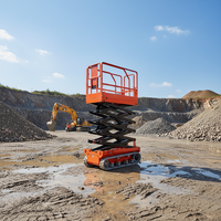 Plateforme élévatrice à ciseaux sur chenilles électrique 10m à moteur à couple élevé pour applications lourdes sur chantier