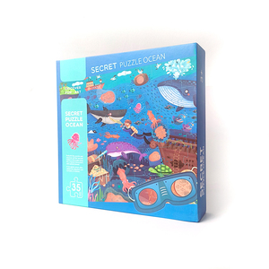 Rompecabezas Personalizado con Diseño del Océano para Niños, Juguetes Educativos, Rompecabezas <span class=keywords><strong>de</strong></span> Papel <span class=keywords><strong>de</strong></span> Lujo con Relieve - Product Image 3