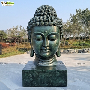 Statue de tête de <span class=keywords><strong>Bouddha</strong></span> en bronze moulé <span class=keywords><strong>pour</strong></span> l'extérieur, idéale <span class=keywords><strong>pour</strong></span> la méditation, les jardins, les temples, les retraite, les cours <span class=keywords><strong>zen</strong></span>, les places publiques, les parcs, les hôtels, les villas, les propriétés, l'art asiatique - Product Image 4