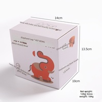 Gamelle pour animaux de compagnie en plastique écologique couleur macaron, forme patte d'éléphant, antidérapante, anti-basculement, protection du cou, facile à nettoyer, portable
