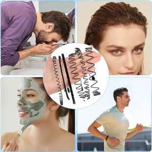 6 Piezas de Bandas para el Cabello de Acero Inoxidable, Duraderas, de Alta Calidad, con Resorte <span class=keywords><strong>Ondulado</strong></span>, Unisex, Negras, Antideslizantes, para Deportes - Product Image 6
