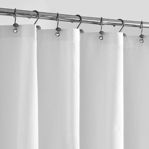 Waterproof White Polyester <strong>Shower</strong> <strong>Curtain</strong> Liner 72x72 Soft Hotel Liner Light &amp; Machine Washable Cloth Bathroom <strong>Shower</strong> <strong>Curtain</strong>