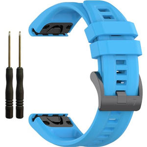 <span class=keywords><strong>Bracelet</strong></span> QuickFit pour Garmin <span class=keywords><strong>Fenix</strong></span> 7X 7 7S 6 6X Pro Smartwatch <span class=keywords><strong>Fenix</strong></span> 5X 5 S <span class=keywords><strong>Plus</strong></span> 3HR 945 935 <span class=keywords><strong>Bracelet</strong></span> en Silicone solaire saphir - Product Image 1