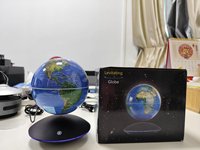 HCNT Magnétique Lévitation Globe Carte du Monde LED Lumière Flottant UFO Base Lampe pour Décoration Intérieure Cadeau de Mode pour Salon Plug-In