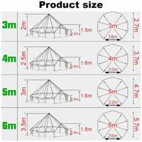 Tente de glamping en toile de coton ignifuge imperméable pour le camping en plein air 3M
