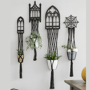 Panier mural tissé artisanal, style bohème irrégulier, moderne et minimaliste, pour décoration intérieure - Idéal pour le dropshipping - Product Image 2