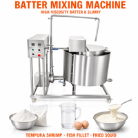 Mélangeur automatique de pâte en acier inoxydable 100L à refroidissement par enveloppe chauffante avec pompe de transfert de liquide pour ligne de panification tempura