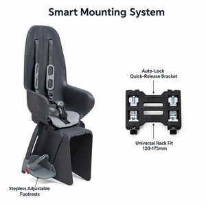 <span class=keywords><strong>Asiento</strong></span> Trasero <span class=keywords><strong>para</strong></span> <span class=keywords><strong>Bicicleta</strong></span> <span class=keywords><strong>para</strong></span> Niños de 9 Meses a 3 Años, Arnés de Seguridad de 5 Puntos, Liberación Rápida, Bloqueo Automático, <span class=keywords><strong>Asiento</strong></span> Infantil <span class=keywords><strong>para</strong></span> <span class=keywords><strong>Bicicleta</strong></span> - Product Image 4