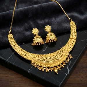 Wholesale 14K 18K 24K Micron Gold Filled Fashion Necklaces, Traditional Design Jewelry Set, Micron Forming Short Necklaces Set. - Product Image 1