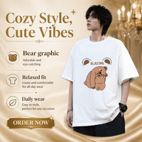 Nouveau T-shirt décontracté pour homme été 2026, 100 % coton 230g, col rond, manches courtes, tricoté, coupe ample, anti-boulochage, imprimé numérique sur le devant