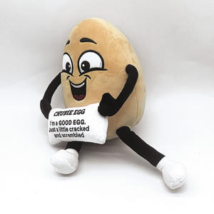 Высококачественная плюшевая игрушка-яйцо «Счастливое лицо» на заказ, очень мягкая, из органического хлопка и ПП-хлопка, детские подарки, экологически чистый ПП-хлопок - Product Image 5