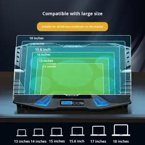 ตัวทำความเย็นหลัก K5พัดลมแล็ปท็อปแผ่นทำความเย็นฐานระบายความร้อนสำหรับเล่นเกมโลหะขาตั้งระบายความร้อนสต็อกคอมพิวเตอร์ - Product Image 4