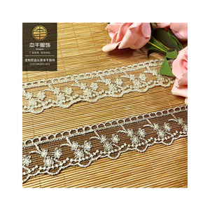 LEIXUSI - Ribete de encaje de malla dorada de 3.5 cm, puño de tul <span class=keywords><strong>transparente</strong></span> negro para accesorios de prendas victorianas - Product Image 6
