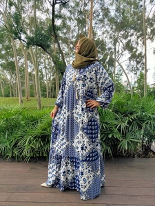 Robes musulmanes confortables de haute qualité 100% coton robe longue vêtements islamiques pour femmes modeste Khimar Hijab Abaya - Product Image 4