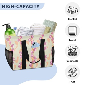 Nouveauté : Sac de plage pliable grande taille en Tyvek avec fermeture éclair, motif hawaïen, idéal pour le shopping et le rangement - Product Image 5