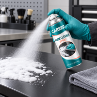 Nettoyant Moussant Sans Eau CAREER, Spray Détachant Sans Rinçage pour Tissus, Tapis et Surfaces en Cuir