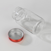 Bouteilles en plastique PET de 150 cc sans BPA, de qualité alimentaire, pour bonbons, pilules, médicaments, capsules, aliments, avec bouchon en aluminium