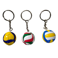 Personnalisation en gros, porte-clés mini volley-ball 3D sur mesure, porte-clés de football