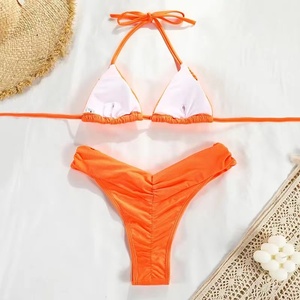 Maillot de bain OEM, bikini sexy jaune pour jeune fille, maillot de bain sexy indien pour femmes, soutien-gorge et culotte de bikini, string de bikini - Product Image 2