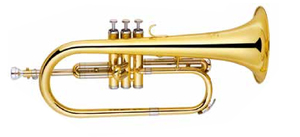 Flugelhorn de qualité, clé Bb, 3 pistons, <span class=keywords><strong>instrument</strong></span> en laiton, finition laquée or, étui rigide - Product Image 6