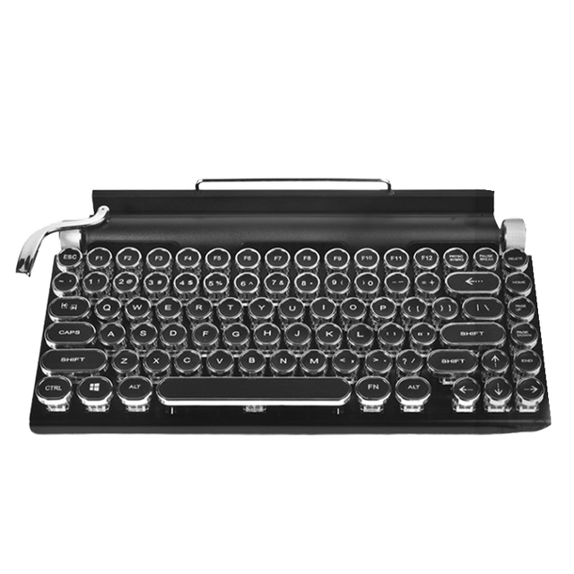 Professional 83-Key Retro Mechanical Gaming Keyboard with RGB Backlit Wireless USB-C Private Mold Design