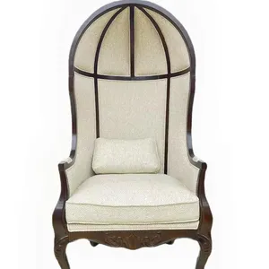 Antique Upholstered chair Solid wood Patchwork color fashion Leisure Lounge Chair/fiberglass birdcage chair
