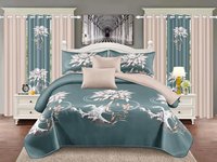 Parure de Lit Imprimée de Haute Qualité 6 Pièces 8 Pièces 9 Pièces Draps de Lit pour la Maison et la Chambre Couvre-Lits et Jetés