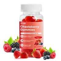 Gummies à l'extrait de fruit de Gattilier saveur baies mélangées naturelles – Complément de Gattilier pour l'équilibre hormonal féminin et le soulagement des SYMPH (syndrom des troubles menstruels)