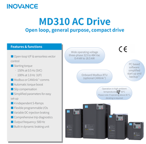 Inovance Drive frekuensi variabel Motor, Drive tiga fase 150/380 V AC dengan kontrol vektor 440 W - Product Image 2