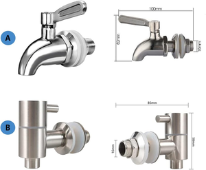 Tmok, 16mm, plata, 304, dispensador <span class=keywords><strong>de</strong></span> acero inoxidable, <span class=keywords><strong>grifo</strong></span> <span class=keywords><strong>de</strong></span> agua para té, <span class=keywords><strong>cerveza</strong></span>, vino, jugo, cubo - Product Image 2