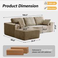Vakuumkomprimierte Wohnzimmer-Sofabox-Verpackung Modernes Möbelset Großhandel L-förmiges Konvertierbares Ecksofa-Bett