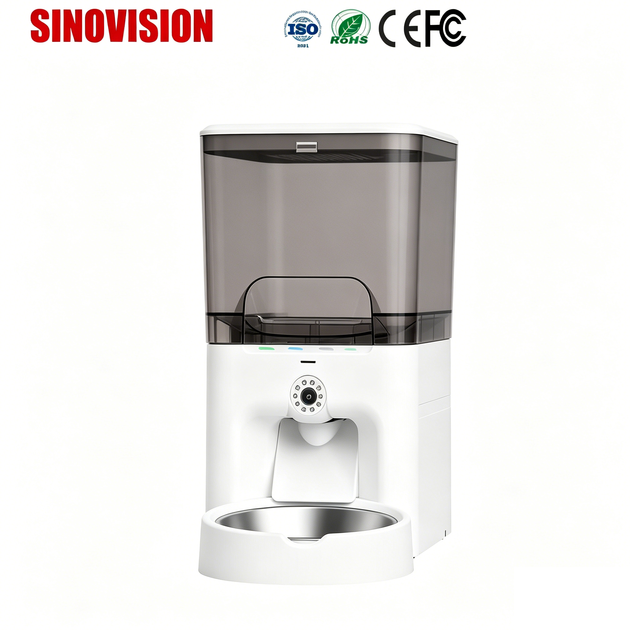 Customizable 6L Smart Pet Feeder Tuya Smart Voice Recording Infrared Laser Pet Play TF Card Backup Battery Factory Wholesale