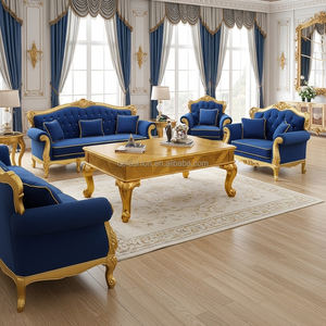 Table basse en bois massif sculpté à la main, style antique doré, OE-FASHION, pour salon de villa royale - Product Image 6