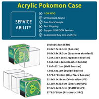 Boîte de protection en acrylique transparent de haute qualité pour cartes Pokémon Elite Trainer, vitrine moderne pour cartes de jeu, finition polie, directement de l'usine