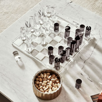 Table chinoise en plastique, ensemble de jeux d'échecs, en cristal magnétique, de luxe moderne, en plastique, pour restaurant, jardin en plein air, sur mesure