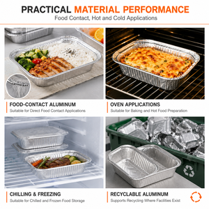 OEM Aluminium Foil Container Multiple Shapes Printed <b>Lids</b> Retail Packs Export Cartons Aluminium Foil Food Tray - Product Image 4