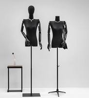Maniquíes de Mujer para Exhibición de Moda, Maniquí Femenino de Medio Cuerpo con Brazos de Madera y Material Plástico