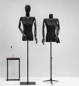 Maniquíes de Mujer para Exhibición de Moda, Maniquí Femenino de Medio Cuerpo <span class=keywords><strong>con</strong></span> <span class=keywords><strong>Brazos</strong></span> de Madera y Material Plástico - Product Image 6
