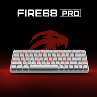 Clavier de jeu mécanique filaire Hot FGG Madlions FIRE 68 Series, clavier de jeu à commutation à chaud, clavier de jeu RGB à faible latence