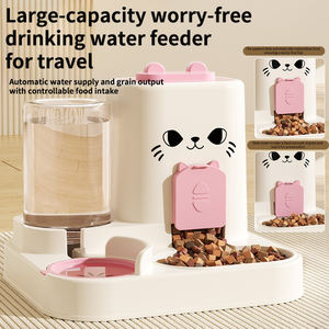 Zwei-in-Eins Futter- und Wasserspender für Haustiere mit großem Fassungsvermögen, automatischer Tierbedarf - Product Image 5