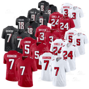 2026 New <span class=keywords><strong>Atlanta</strong></span> 7 Bijan Robinson 3 # Maillot de football Bates III 9 Michael Penix Jr. 5 Drake London avec broderie - Product Image 1