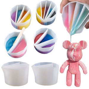 Taza mezcladora de resina de silicona para DIY resina UV Color resina líquida medición joyería fabricación molde para herramientas de pastel - Product Image 1