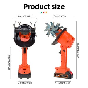 Mini motoculteur rotatif à batterie lithium, micro-motoculteur électrique portatif 3,5W Modèle A1 pour ameublir la terre, désherber et creuser des sillons - Product Image 4